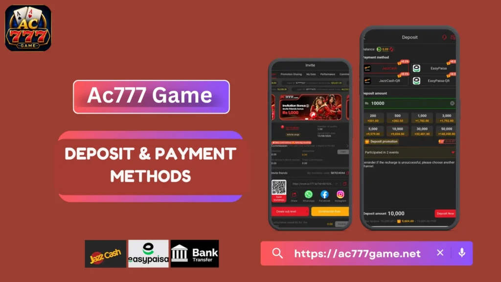 ac777 deposits and withdrwal
