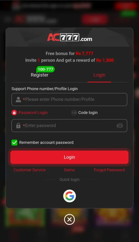 ac777 game login