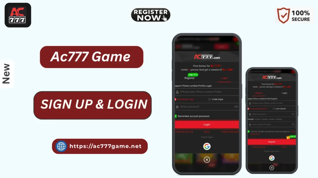 ac777 signup and login